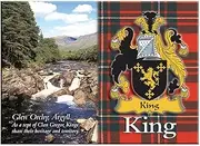 King Scottish Clan Souvenir Metallic Picture Fridge Magnet, Scottish Gift