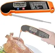HPAMR Best Instant Read Meat Thermometer Ultra-Thin Folding Barbecue Thermometer Kitchen Food Barbecue Food Meat Thermometer for Deep Fry, BBQ, Grill, and Roast Turkey