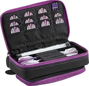 Casemaster Plazma Dart Case for Soft and Steel Tip Darts Holds 3 or 6 Darts and Features Built in Storage Tube and Pockets for Flights Tips Shafts and Personal Items