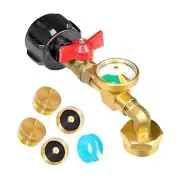 Propane Refill Elbow Adapter Brass Quick Refilling for Heater Furnace Burner