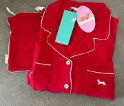 Peter Alexander Womens Red Bamboo Shortie PJ Set Size XL RRP$129.00