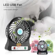 Portable Rechargeable LED Fan air Cooler Mini Operated Desk USB