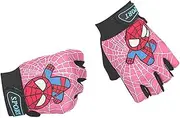 [Miokkley] Girls Fingerless Bike Gloves, Spider Superhero Sport Gloves for Children Monkey Bars Climbing Gloves Cycling Biking Fishing