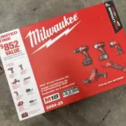 Milwaukee 2694-25 M18 5-tool Combo Kit Drill Impact Driver Hackzall Multi Tool