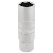 Draper 10mm Thread 6 Point Satin Chrome Spark Plug Socket 3/8"D 16mm 16775