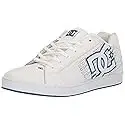 DC Shoes Men's Net Low Top Skate Shoe White/Grey/Blue - 302361-HYB, White/Grey/B