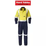 Hard Yakka 4 Pack Personalised Work HiVis Coverall Logo Embroidery Print Y00262