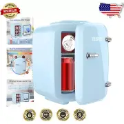 4L Mini Fridge in Blue - Stylish and Portable Thermoelectric Cooler for Vehicles