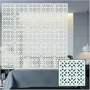 Hanging Room Divider, Wood Plastic Indoor Semi-Private Living Room Partitions Panel Screen,No Fading Entryway Decoration Screen,29x29cm