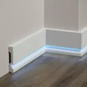 Led Duct Baseboard Molding, White Base Moulding, Bathroom Skirtingboard