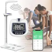 Professional Physician Weight Scale with APP Control, Ultrasonic Height Body Fat Analyzer, Electronic Height and Weight Scale