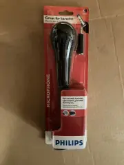 Philips Dynamic Cable Karaoke Microphone - 1/4" + 3.5 mm Jacks Catalog # PH62080