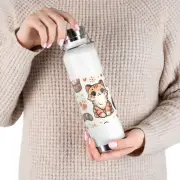 Cozy Cat Pattern Metal Drink Cup: Purr-fect Temperature, Purr-fect Style