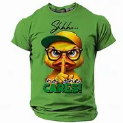 Men's Rude Offensive Animal Funny T shirt Short Sleeve T shirt 3D Print Crew Neck Shirt Fashion Athleisure Street Sports Outdoor Daily Green Summer Spring Clot
