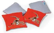 NFL Pro Football Dual-Sided Bean Bags by Wild Sports, 4 Pack - Premium Toss Bags for Cornhole Sets