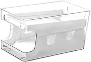DOITOOL Large Capacity Fridge Storage Bin Egg Container for Refrigerator Slide Design Egg Organizer