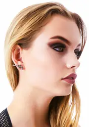 Biting Bullets n' Guns Cuff Earring Set