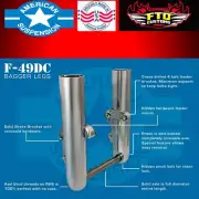 American Suspension Raw Smooth Hidden Axle 2014-2024 Bagger Legs F-49SSR-FBS
