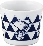 Peanuts SNZ105-339 Snoopy Mino Ware Sometsuke Japanese Tableware Soba Choko Soba Choko 220ml Approx. 3.0 x 2.8 inches (8 x 7 cm), Adooa Mountain Climbing Blue, Made in Japan