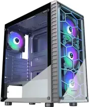ATX PC Case 4 RGB Fans(Fix Color) Pre-Installed, USB 3.0 ATX Gaming PC Case, ...