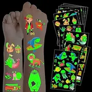 Temporary Tattoo Kids Glow in Dark Tattoos Luminous Fake Tattoo Stickers Cartoon Kids Tattoos for Girls and Boys Birthday Party Favor Supply…