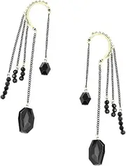 [WOFASHPURET] Elegant Long Tassel Ear Cuffs Women's Ear Cuff Earrings Pair of Fashionable Long Chain Earrings for Women