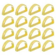 24Pcs D-shape Napkin Rings, Table Napkin Holders Buckles for Decorations, Gold