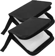 2pcs CD Case Protective DVD Storage Case Travel CD Case Protective Zipper DVD Case Holder