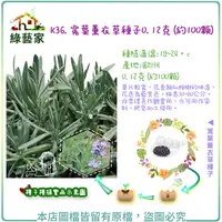 在飛比找Yahoo奇摩購物中心優惠-【綠藝家】K36.寬葉薰衣草種子0.12克(約100顆)