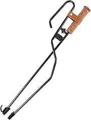 Ｂｅｓｇａ Fireplace Tongs Grill Tongs Log Grabber Kitchen Campfire Oven BBQ Firepit Firewood Cooking Picnic Fire Tongs Charcoal Tongs
