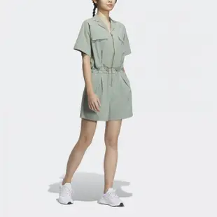 【adidas 愛迪達】運動服 洋裝 女上衣 FOT JUMPSUIT(HY2843)