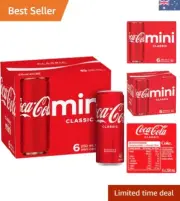 Classic Soft Drink Mini Can Multipack 6 x 250 ml Coca Cola, Coke