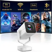 【Built in Apps】Mini Smart Projector with WiFi and Bluetooth, 270° Adjustable ...