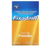 Fixodent Denture Adhesive Powder Extra Hold Airtight Seal Easy Use 2.7oz 4 Pack