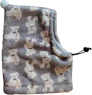 Wyhqgn Warm Hat for Dogs, Winter Pet Cap, Costume, Neck Warmer, Scarf, Warm Hat with Cord Strain for Cold Weather, Ear Protection for Outdoor Training, Brown Bear, S