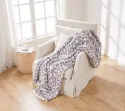 Soft Fuzzy Fluffy Throw Bla ket Fla el Fleeced Leopard K it Bla ket Cozy Comfy Plush Cheetah Bla ket for Bed Sofa Couch Chair, 50x60 i ch