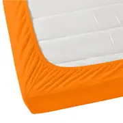 Jenny Mclean La Via Fitted Sheet 100% Cotton Double 400TC - Orange