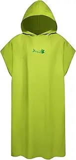 Surf Poncho Changing Towel Quick-Dry Robe with Hood Micro B Blanket Bath Towel Swim Towel Wetsuit B Poncho for Adults Green