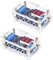 2PCS Timer Delay Relay DC 5V 12V 24V On Off Timer Module Trigger Cycle Dual MOS Delay Control Board with Digital Tube Display and Shell