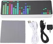 EVTSCAN RGB LED Display Clock, 1624 Segment, Music Sync, Customizable Effects, Control, Energy Efficient, for Home Office, Studio, Desk Decor