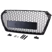 RS style Honeycomb black matt grills front mesh grill for AUDI A4 B9 8W 15-19 (for: Audi)