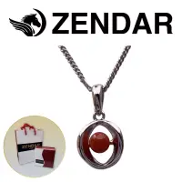 在飛比找博客來優惠-【ZENDAR】頂級天然沙丁紅珊瑚圓珠3.5-4mm銀色項鍊