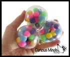 Set of 3 - 2.33" Molecule DNA Ball - Fidget Ball - Unique Fun Stress Ball Fun