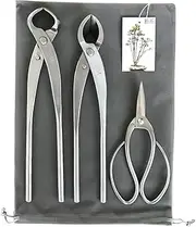 vouiu 3-Piece Bonsai Tool Set,11inch Concave Cutter,11.5inch Knob Cutter,7.5inch Bonsai Scissors