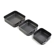 3Pcs/Set Square Shape Cake Tins for MOLD Non Baking Bake Trays Pan Replacement