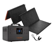 Voltx 2400W Power Station+ 100W solar Panel mat+ mc4 to anderson cable