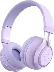Labymos Wireless BT5.3 Kids Headphones 3.5mm Wired On Ear Headset RGB Cool Children Earphone Adjustable Headband w/Microphone 85dB Limited Safe for Kids
