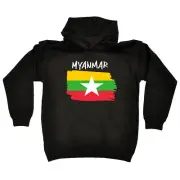 Myanmar Country Flag Nationality - Kids Children Hoodie