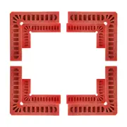 8pcs Positioning Squares Set 80x50mm 100x100mm 90 Degree Right Angle Clamps, Red