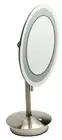 ALFI brand ABM9FLED Tabletop Round 9 Inch 5x Magnifying Mirror with Light